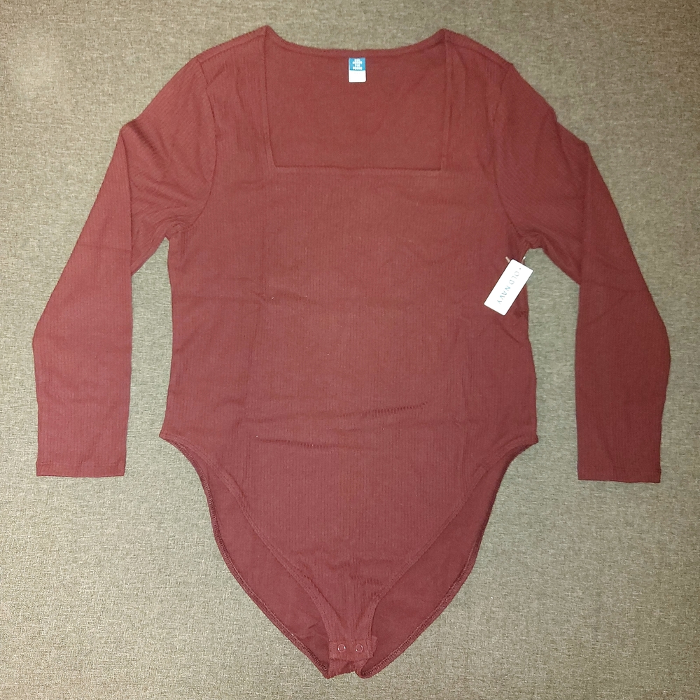 Old Navy Rust Long Sleeve Bodysuit